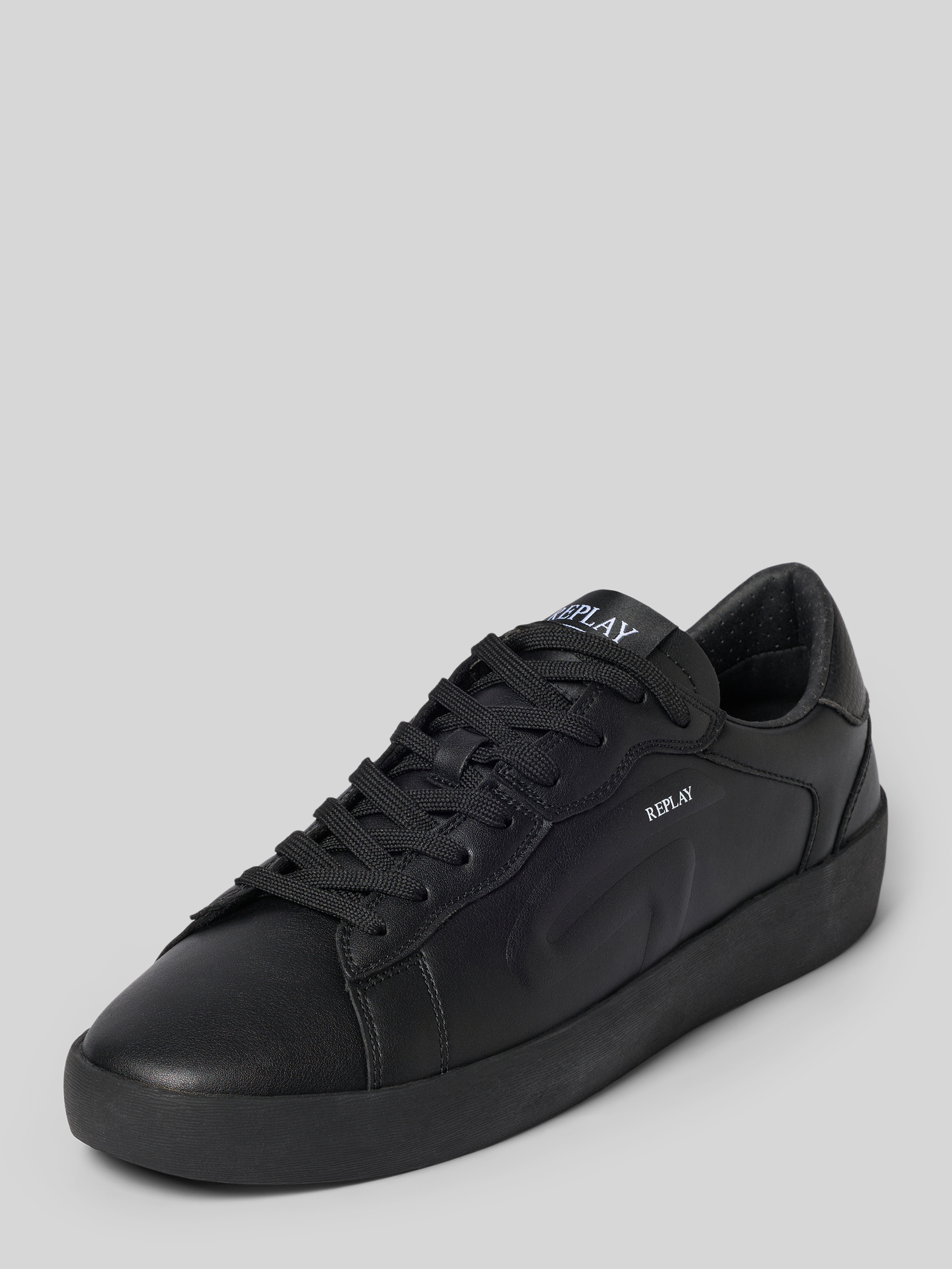 Replay Herren Sneaker Low aus Rindnappa in Schwarz Größe 45