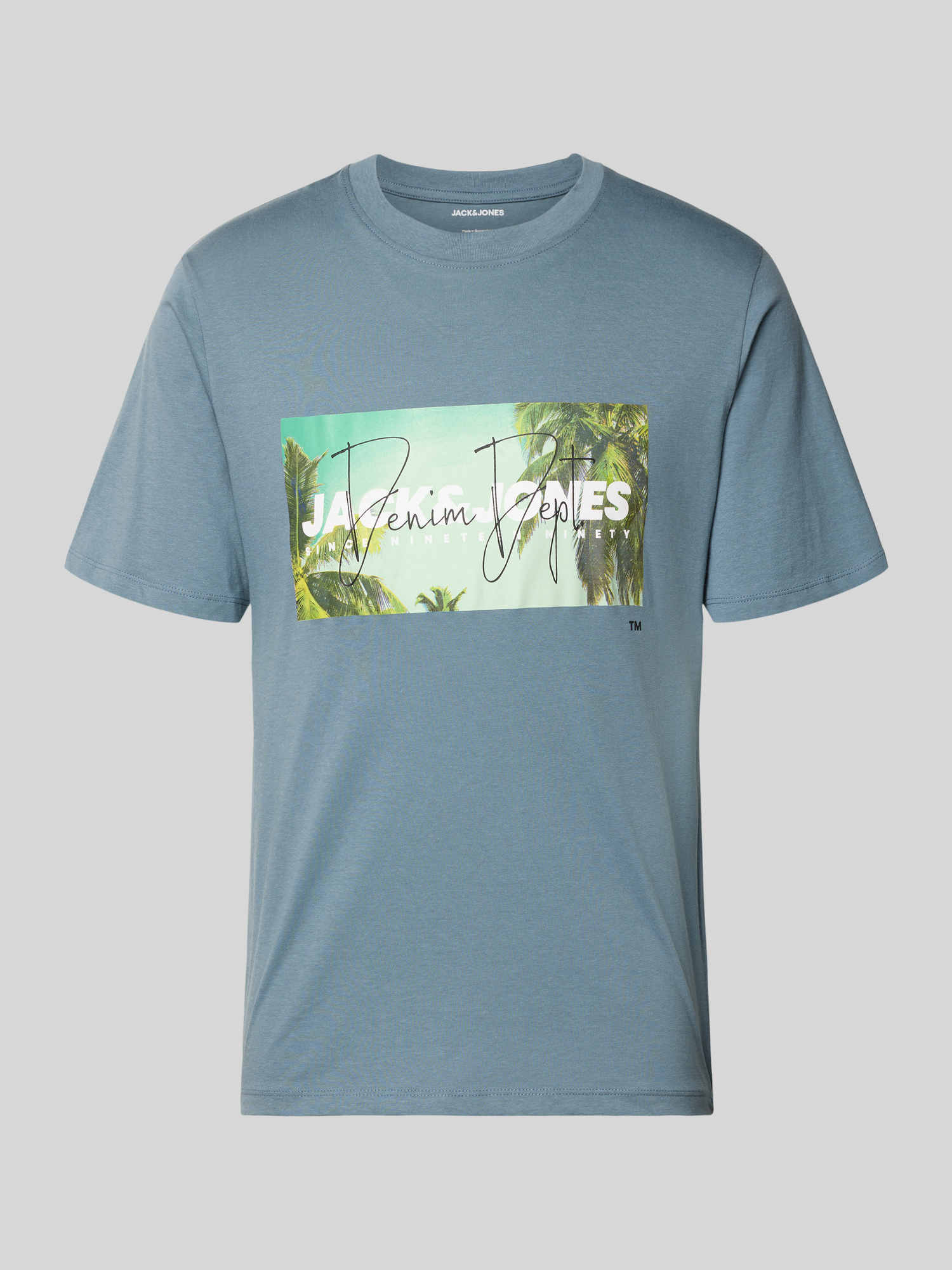 Jack & Jones Herren T-Shirt M Jeansblau 100% Baumwolle