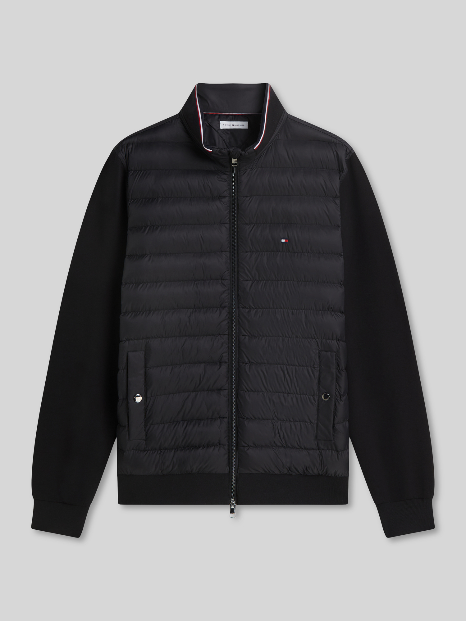 Tommy Hilfiger - Mix Media Ess Rwb Stand Collar - Jackets - Herren - Schwarzk - Xl - Bild 3