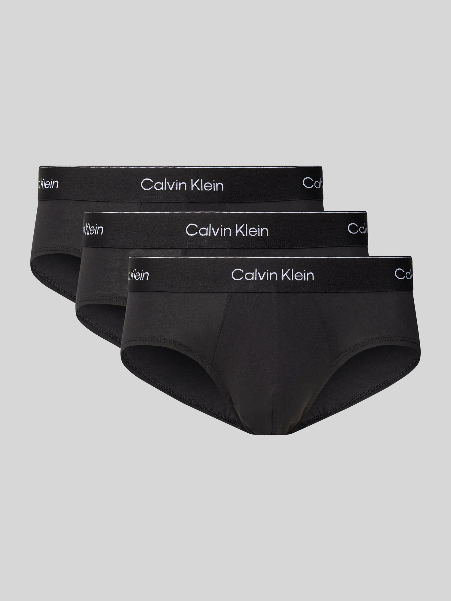 Calvin Klein Herren Schwarz 3P Icon Cotton Briefs Baumwolle Large - Image 4