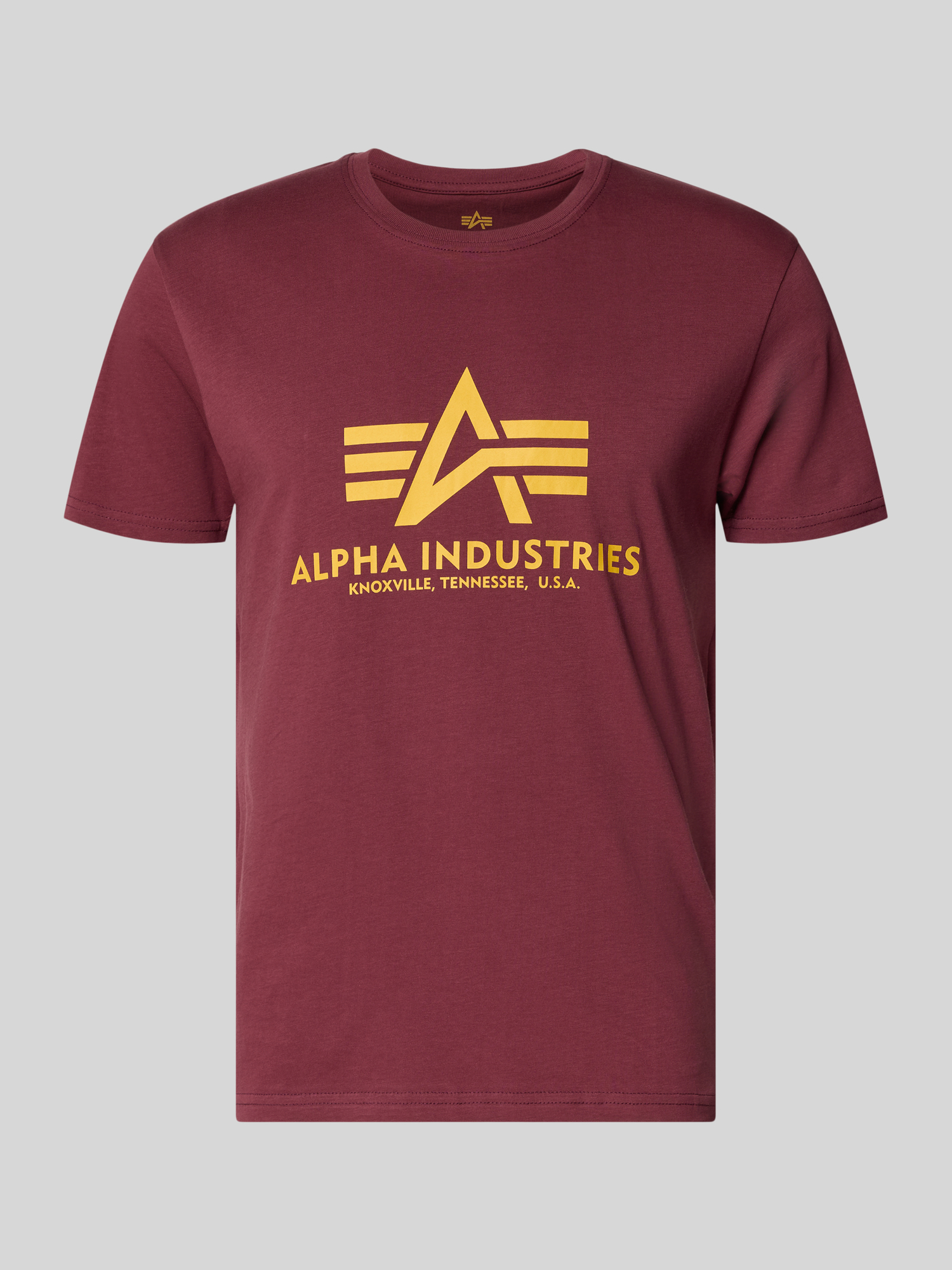 Alpha Industries Herren T-Shirt XXL Dunkelrot 100% Baumwolle - Bild 3