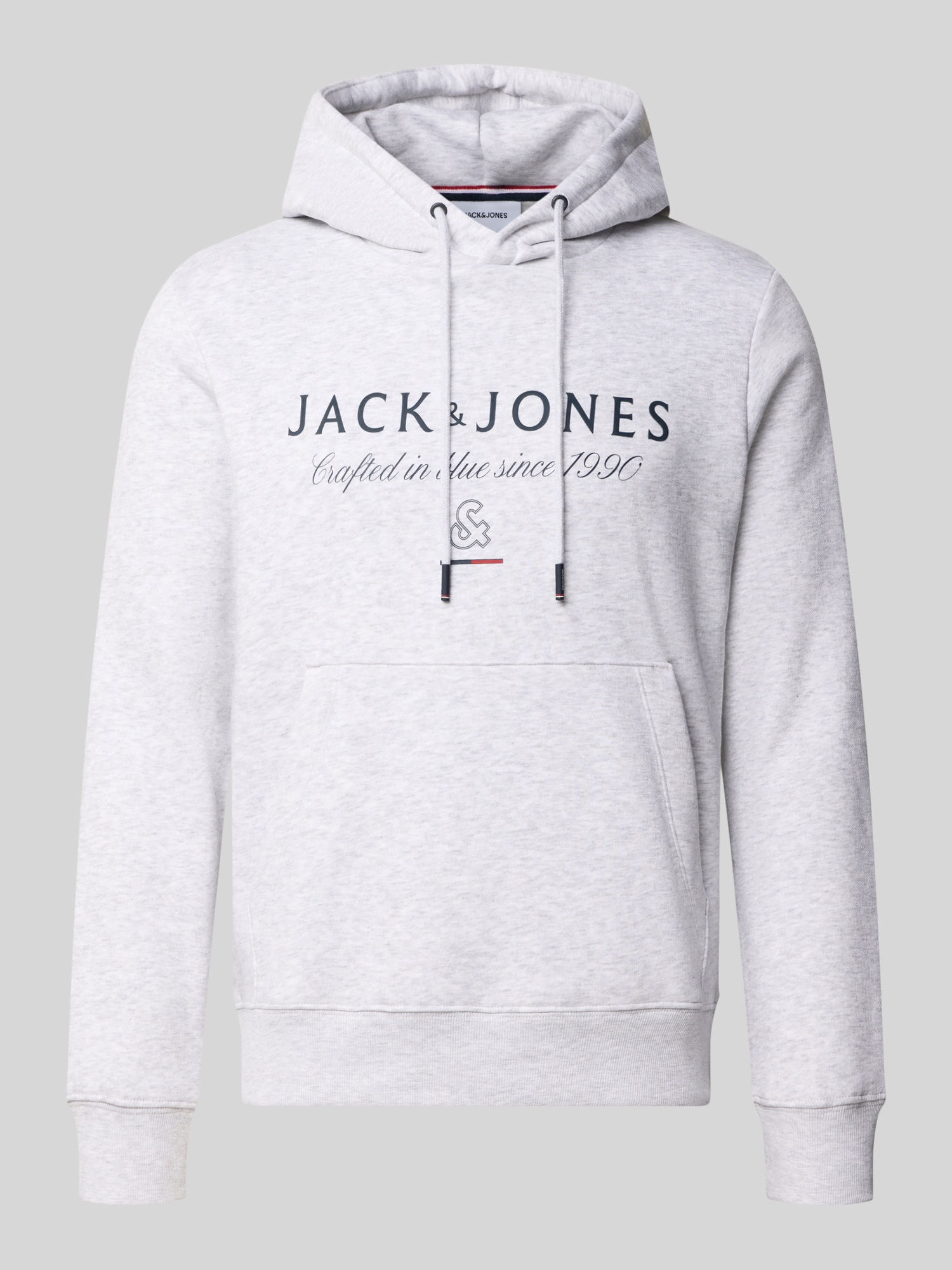 Jack & Jones Herren Offwhite Melange Hoodies, Beige, Gr. L