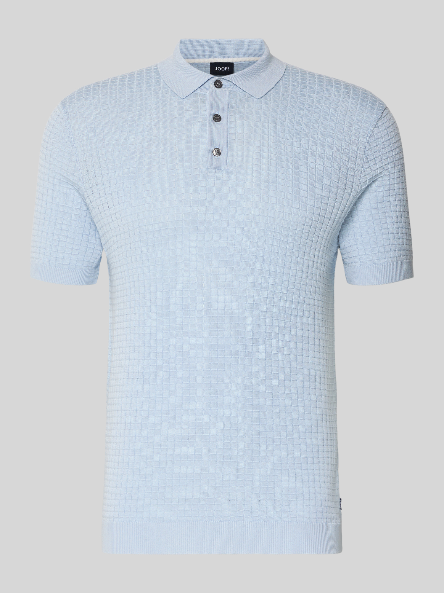JOOP! Collection Herren Poloshirt Strick-Optik Hellblau XXL