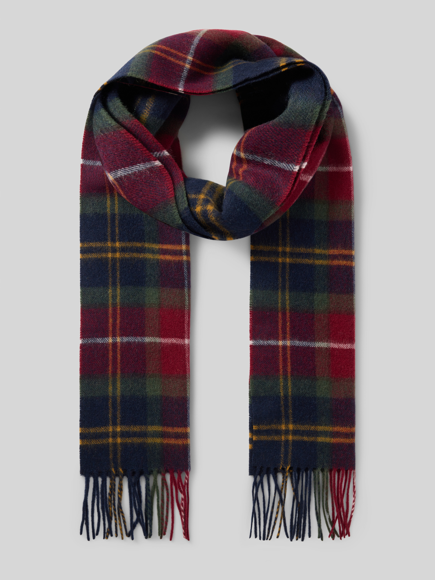 Barbour Herren Grün Schal Cashmere Kariert - Bild 3