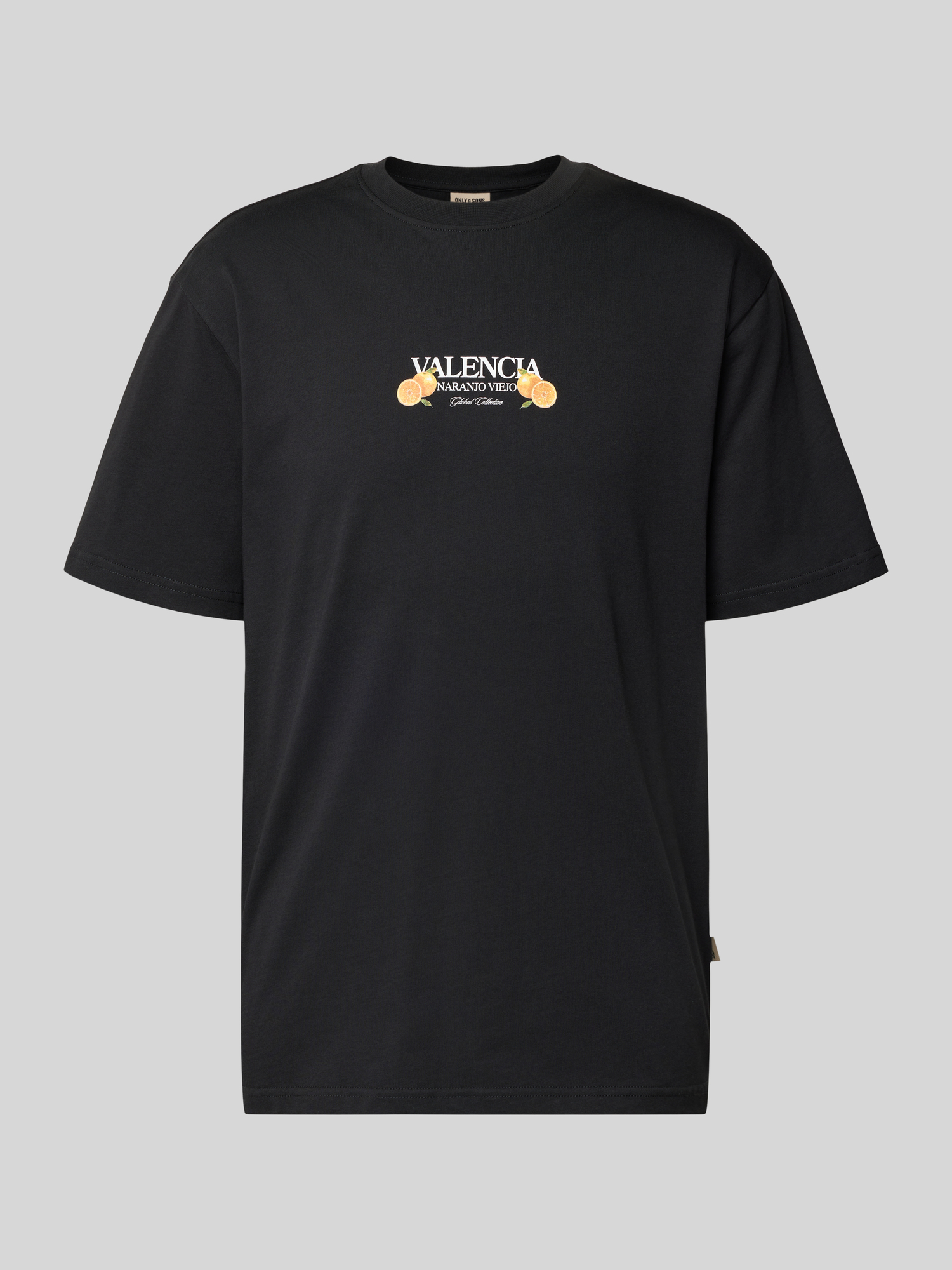 Only & Sons Herren T-Shirt Relaxed Fit Baumwolle Schwarz Gr. S