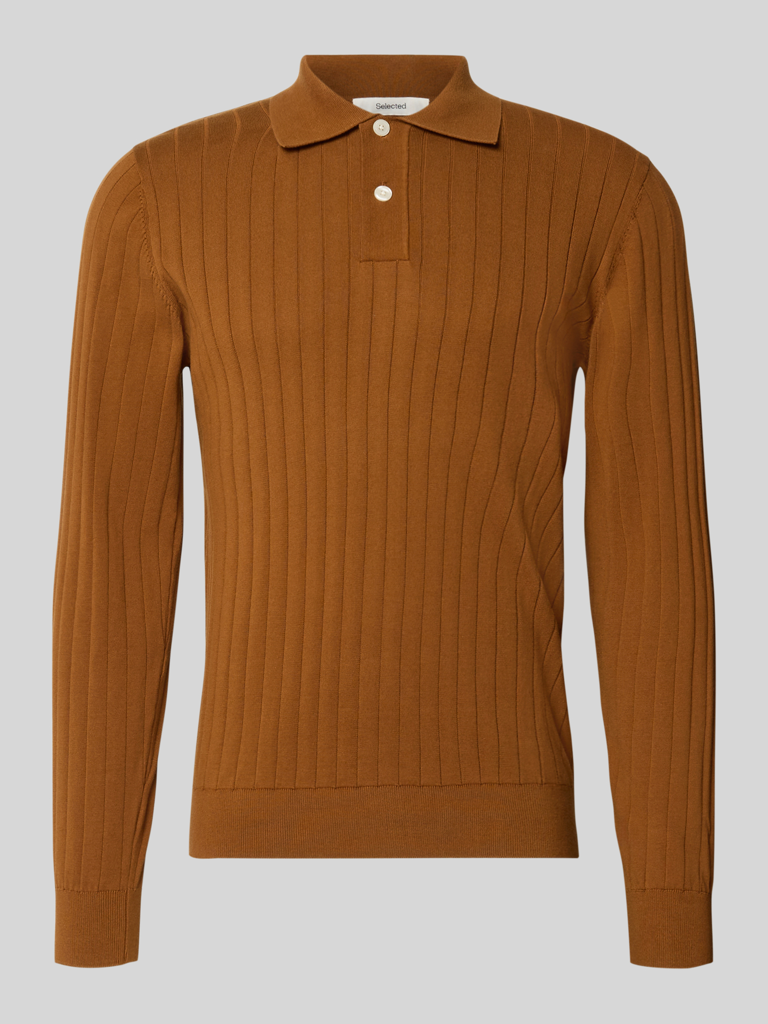 Selected Herren Camel Poloshirts, Braun, Gr. Xl - Bild 5