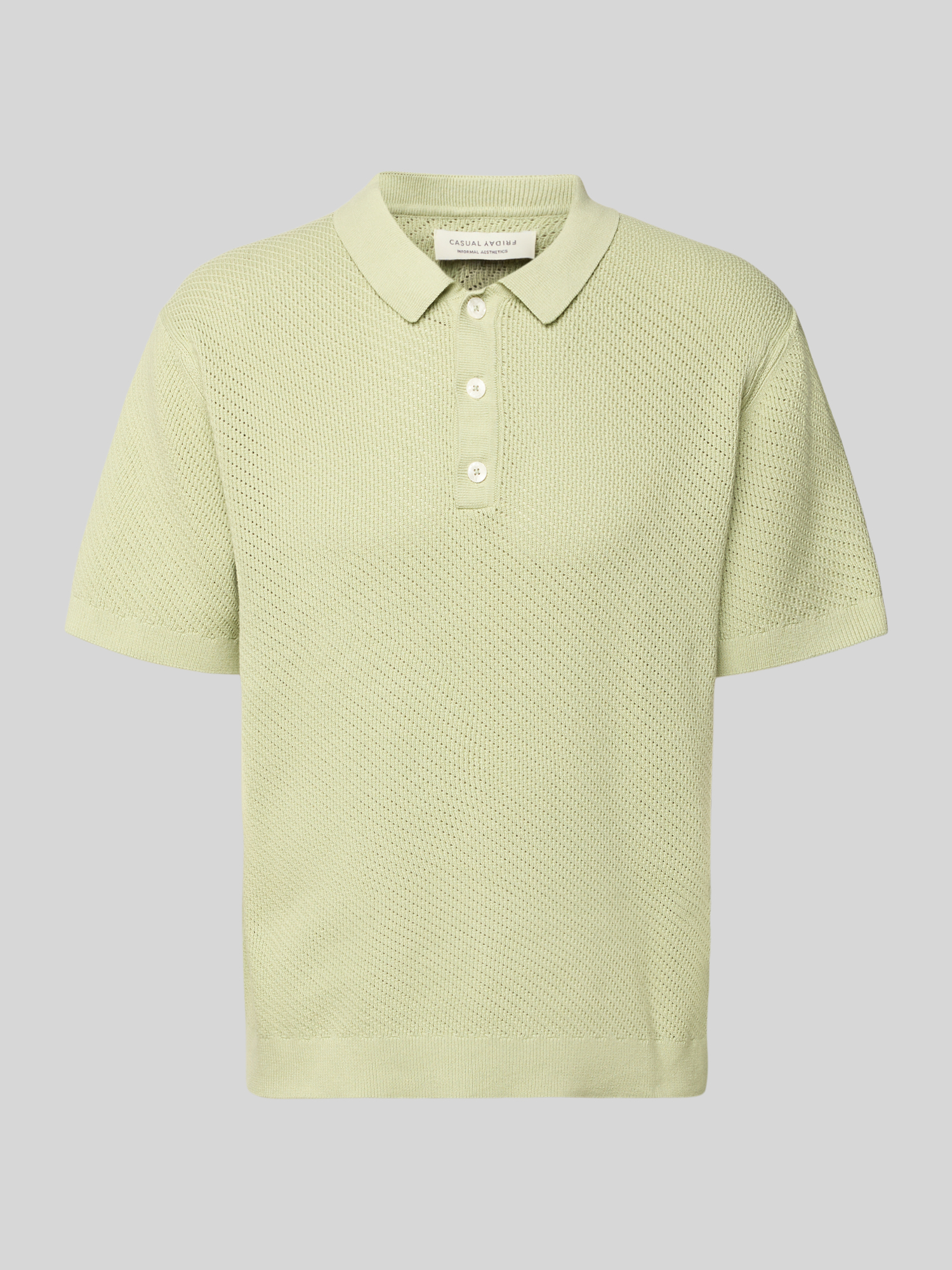 Casual Friday Vert Gestricktes Poloshirt Cfisaksson - Bild 2