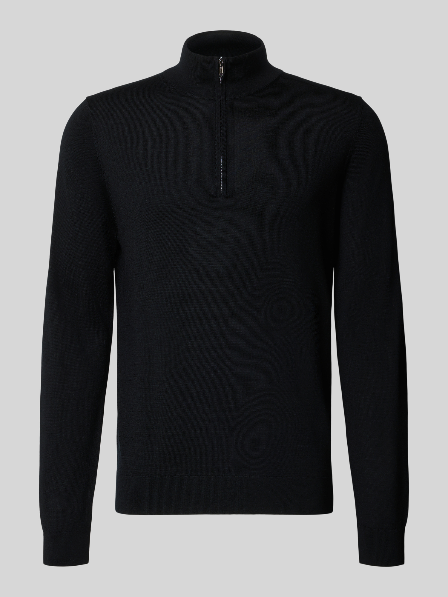 Profuomo Half Zip Pullover Merinowolle Schwarz - Größe M - Bild 3