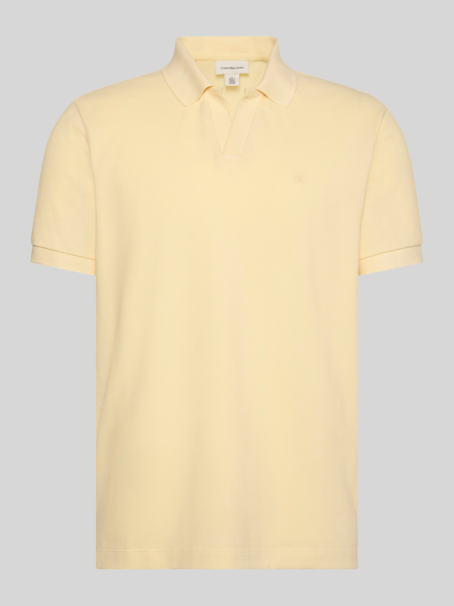 Calvin Klein Jeans - Herren - Poloshirt - S - Hellgelb - Baumwolle