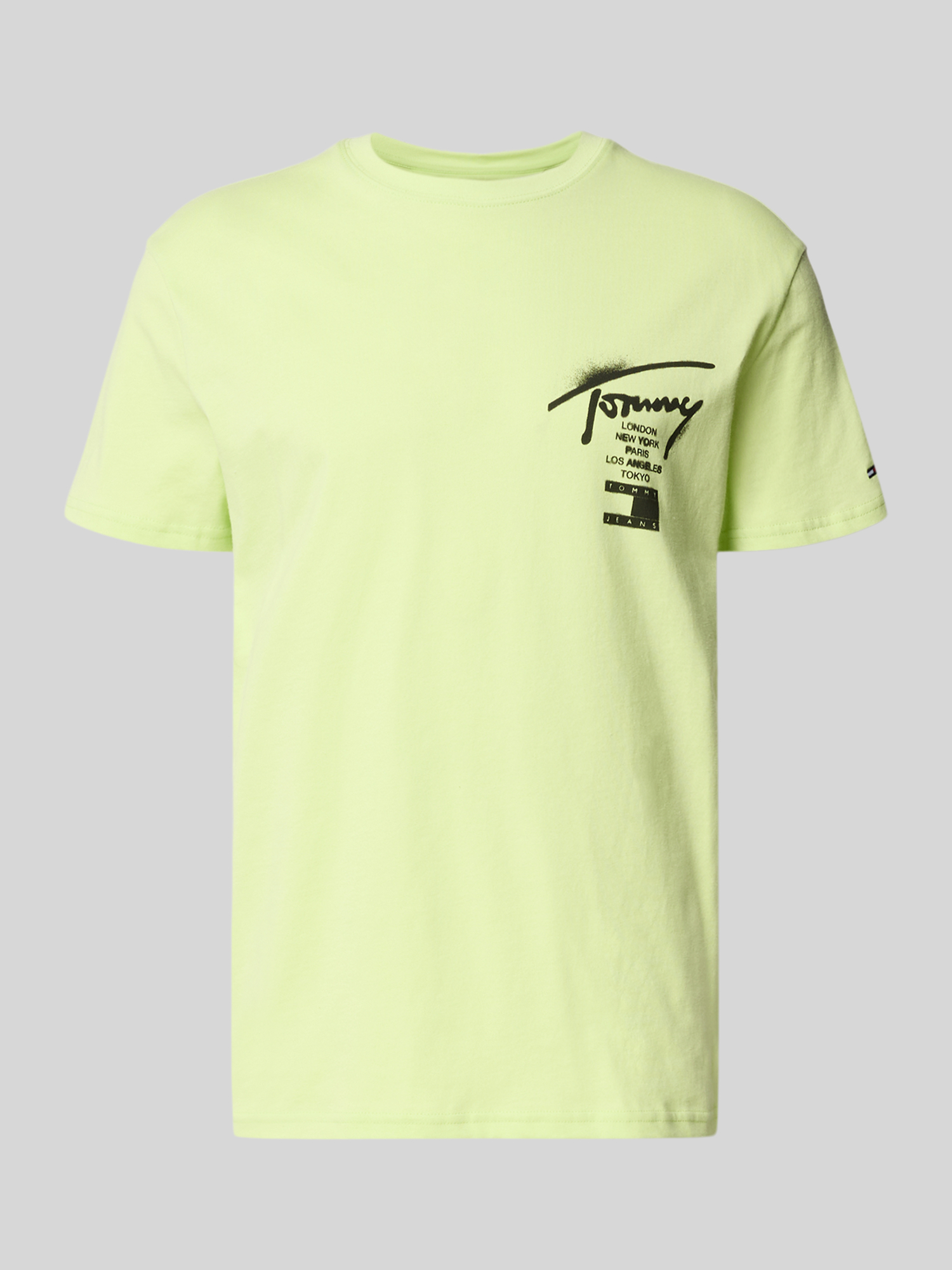 Tommy Jeans Herren T-Shirt Gr. XXL Neon Gelb