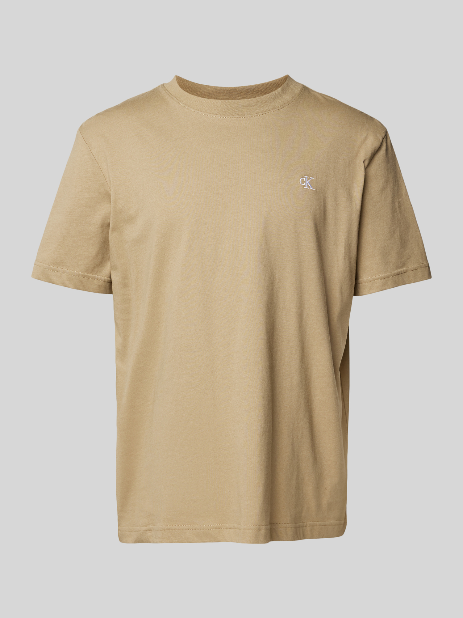 Calvin Klein Jeans - Herren T-Shirt - Baumwolle - Beige - XL