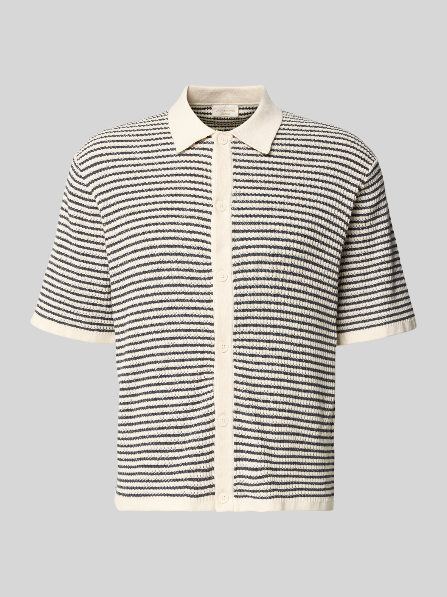 Jack & Jones Herren Poloshirt Gr. M Anthrazit Baumwolle