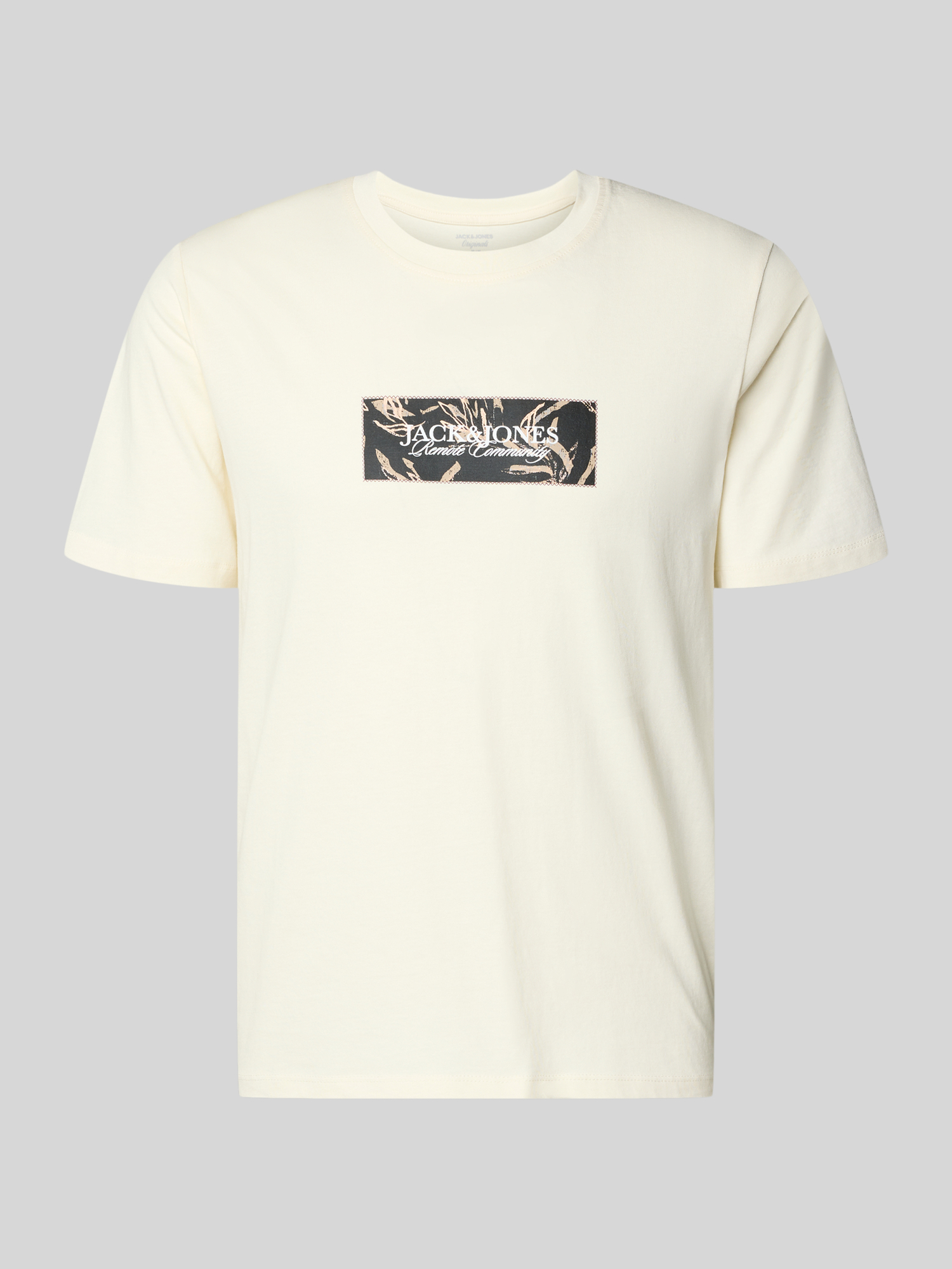 Jack & Jones Herren T-Shirt L Offwhite 100% Baumwolle