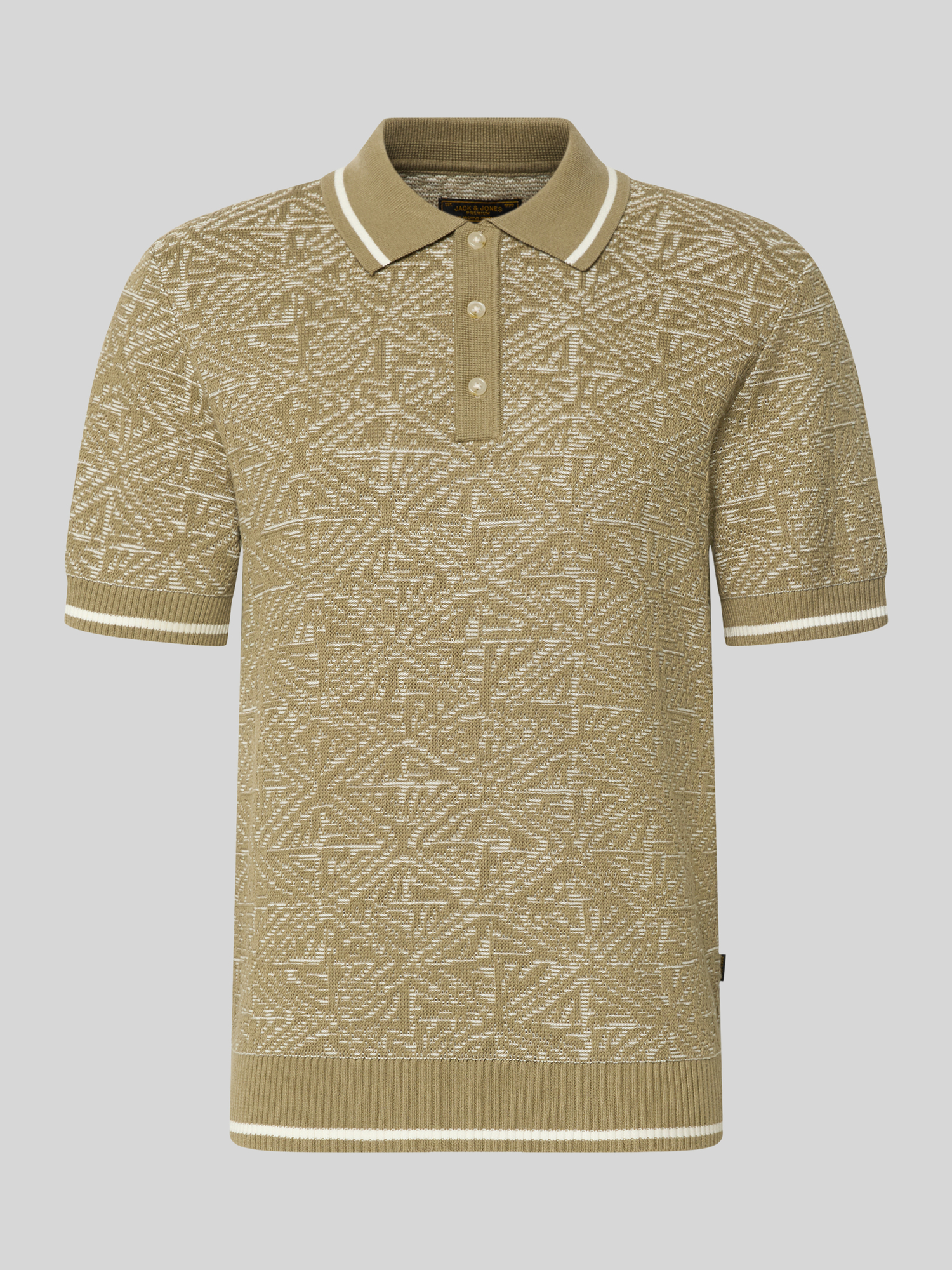 Jack & Jones Premium - Poloshirt - Herren - Gr. M - Beige - Baumwolle