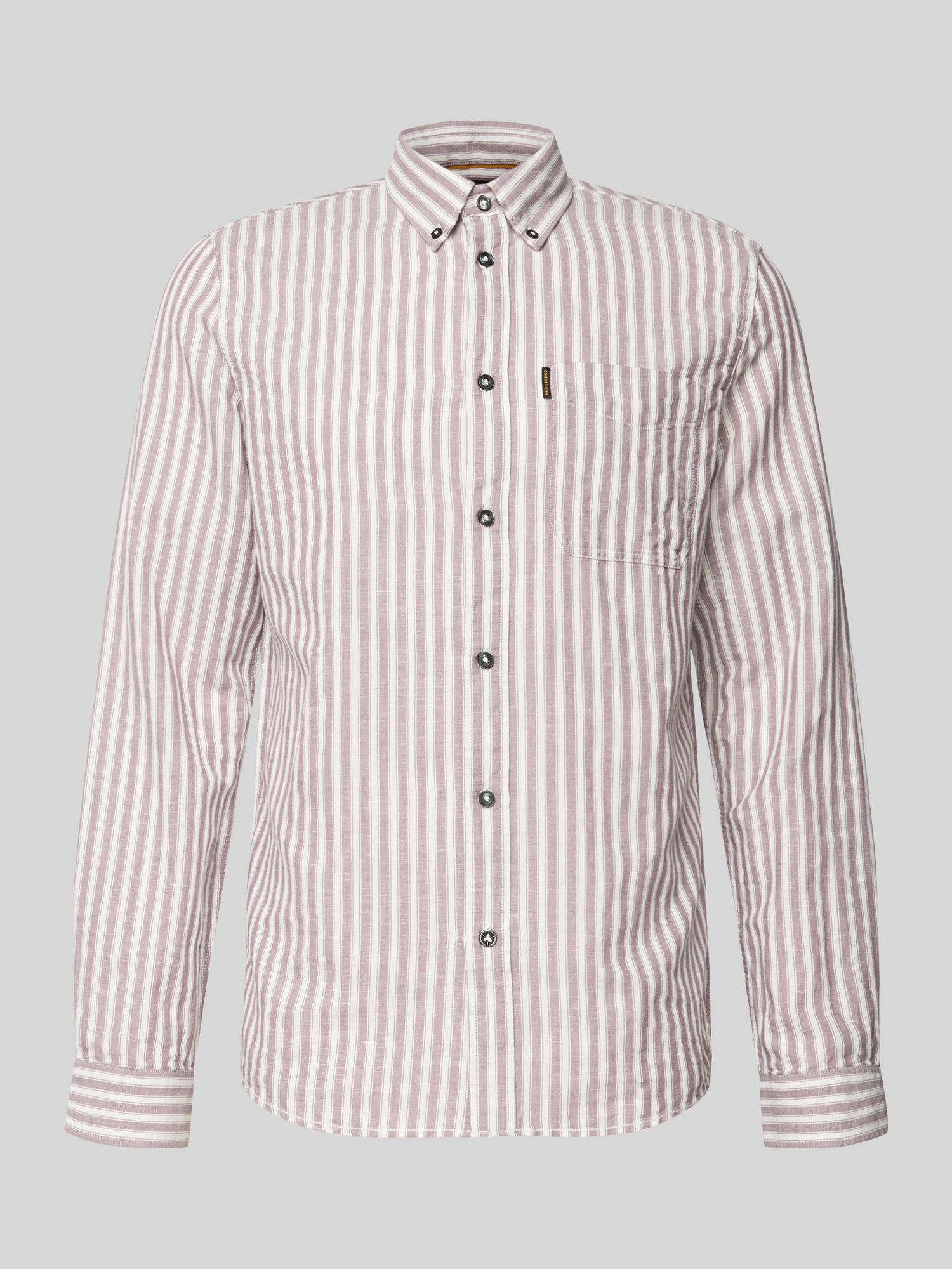 PME Legend - Herren - Freizeithemd - XL - Flieder - Leinen-Baumwolle