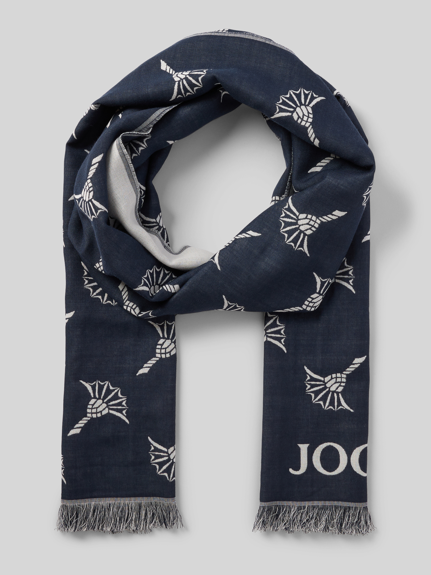 JOOP! Collection Herren Schal Marine Gr. 1 Modal Wolle