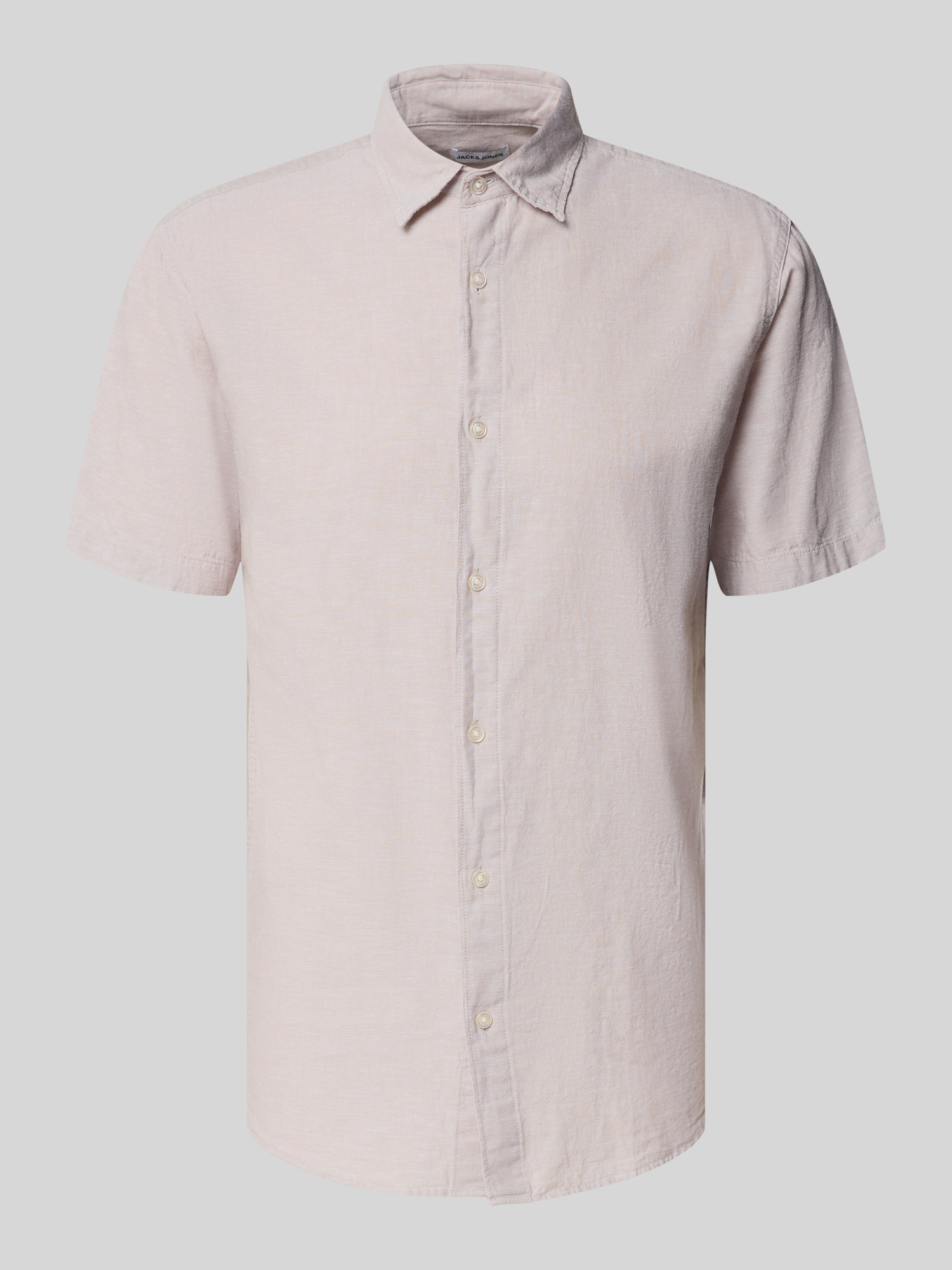 Jack & Jones Herren Freizeithemd Regular Fit Baumwolle Leinen Mix Gr. XL Sand