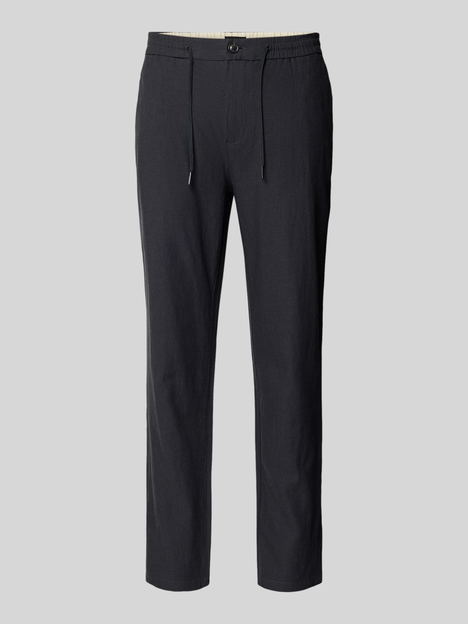 Scotch & Soda Herren Leinenhose Regular Fit Schwarz Gr. 30/32