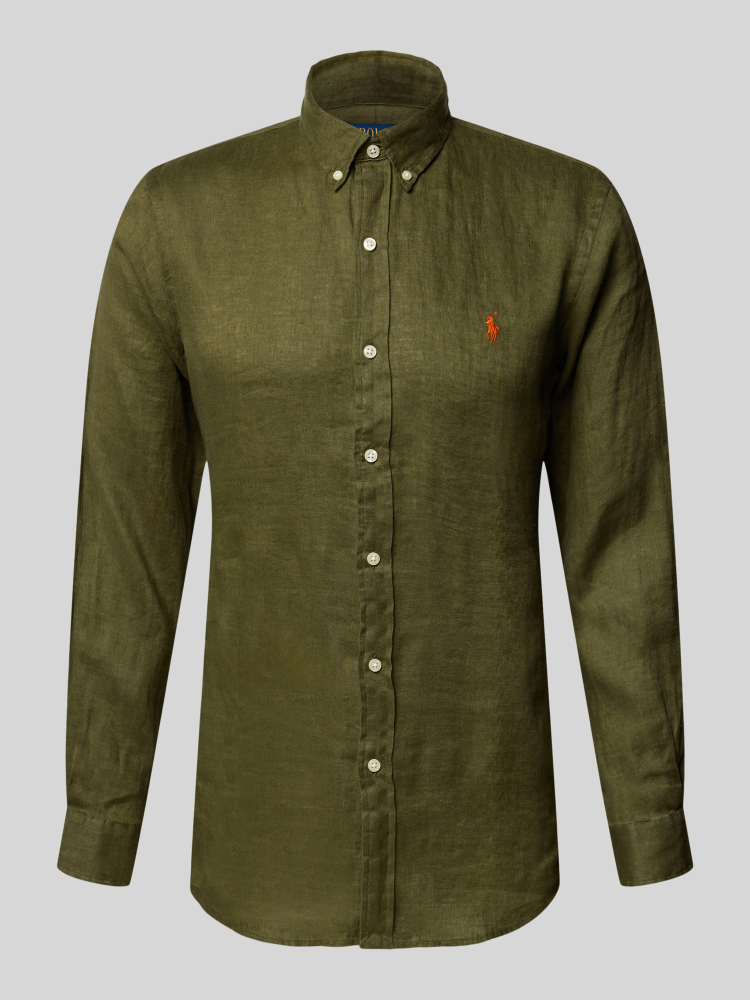 Polo Ralph Lauren - Herren Freizeithemd - Leinen - Oliv - M