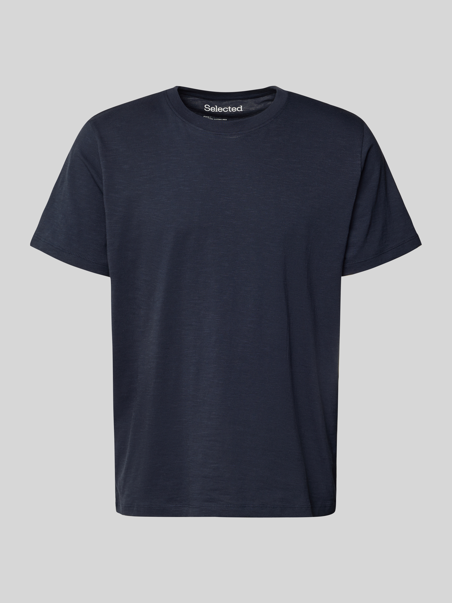 Selected Homme Herren T-Shirt Rundhalsausschnitt Baumwolle Marine XL