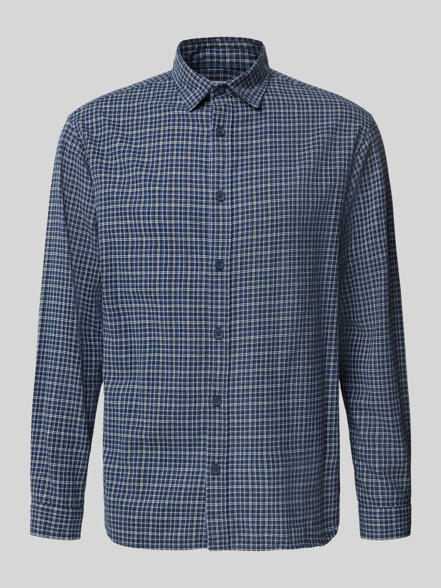 JACK & JONES Herren Freizeithemd aus Baumwolle in Dunkelblau, Größe S
