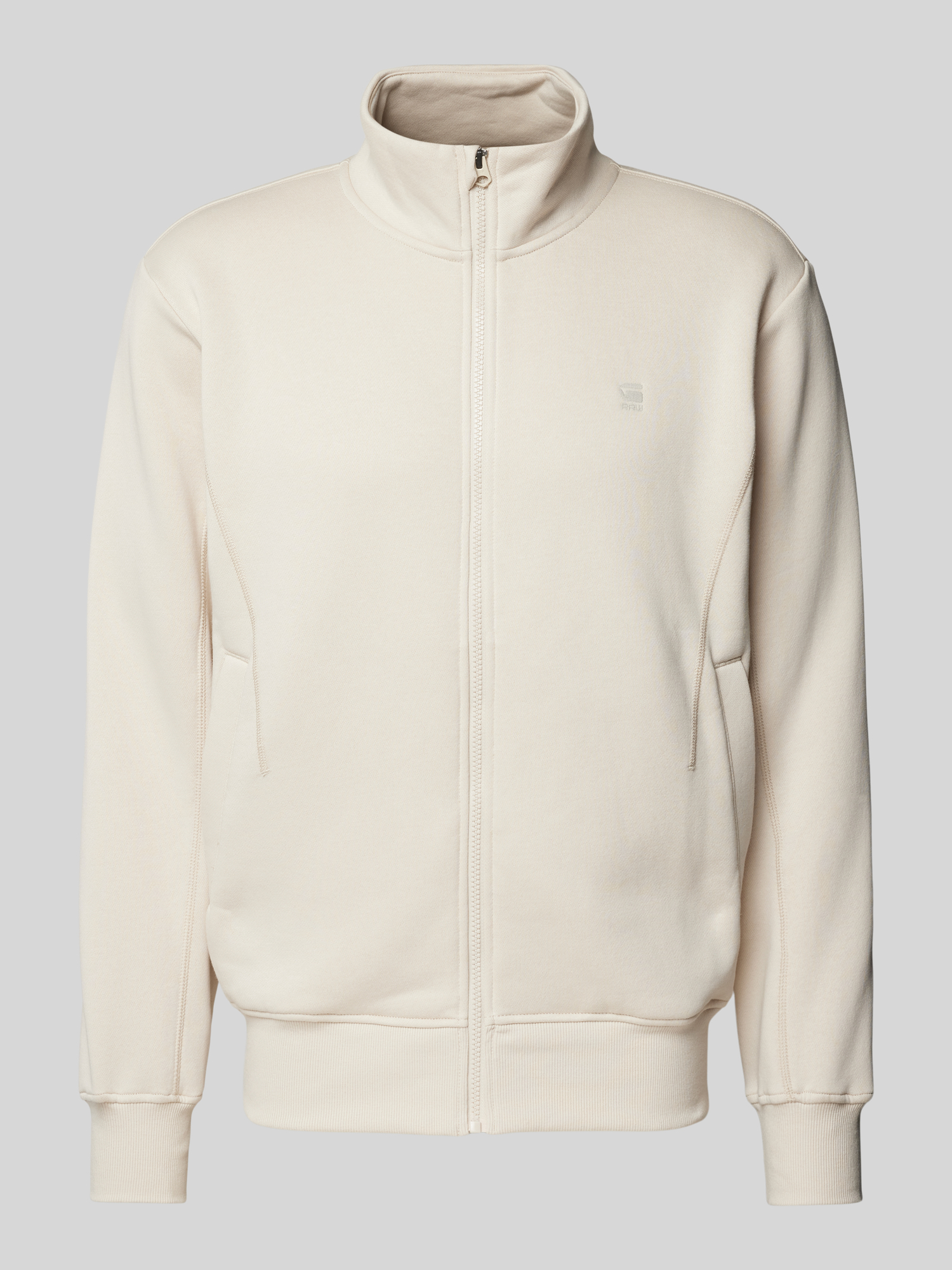 G-Star Raw Herren Sweatjacke Stehkragen Baumwolle Mix Offwhite XXL