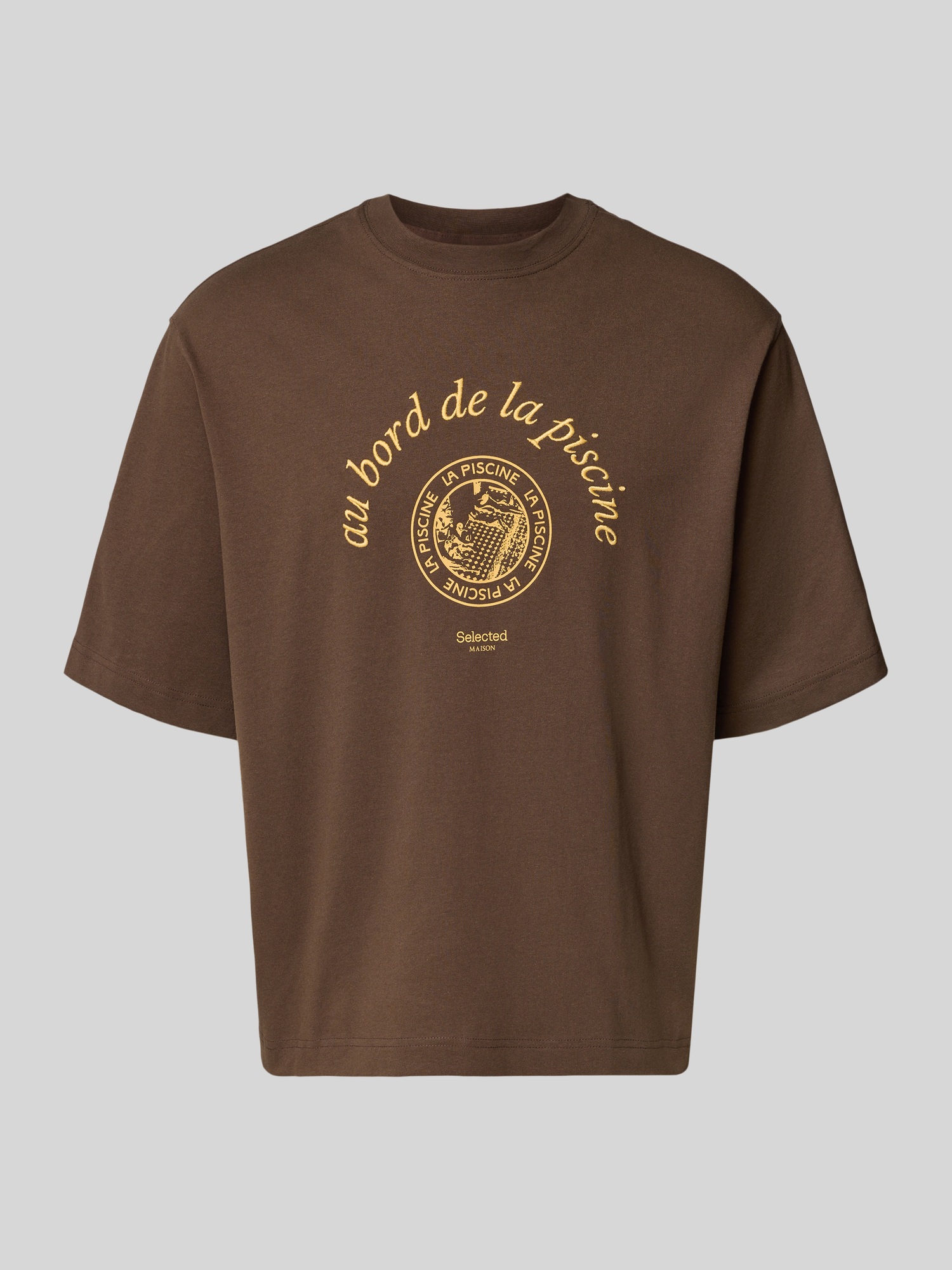 Selected Homme Herren T-Shirt L Dunkelbraun