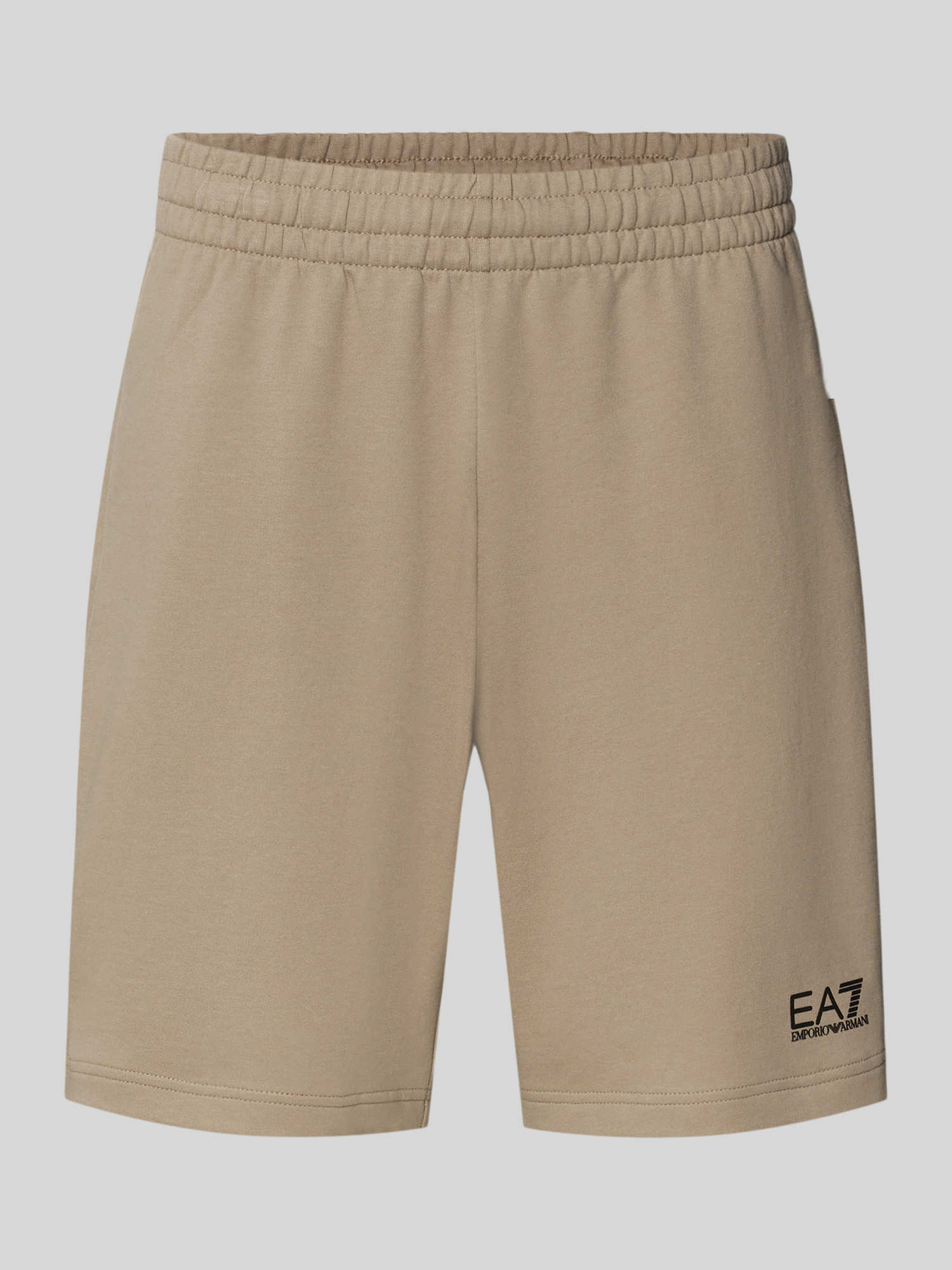 EA7 Emporio Armani Herren Sweatshorts S Beige Baumwolle