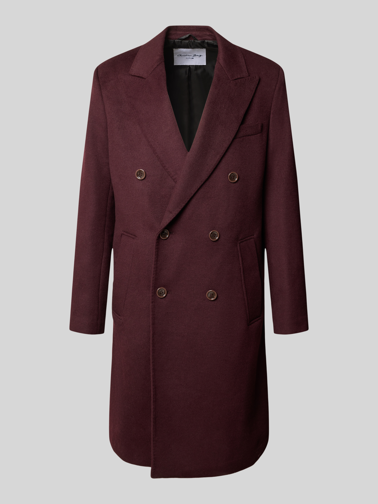 Christian Berg Men Herren Bordeaux Christian Berg Klassische Mäntel, Gr. 52