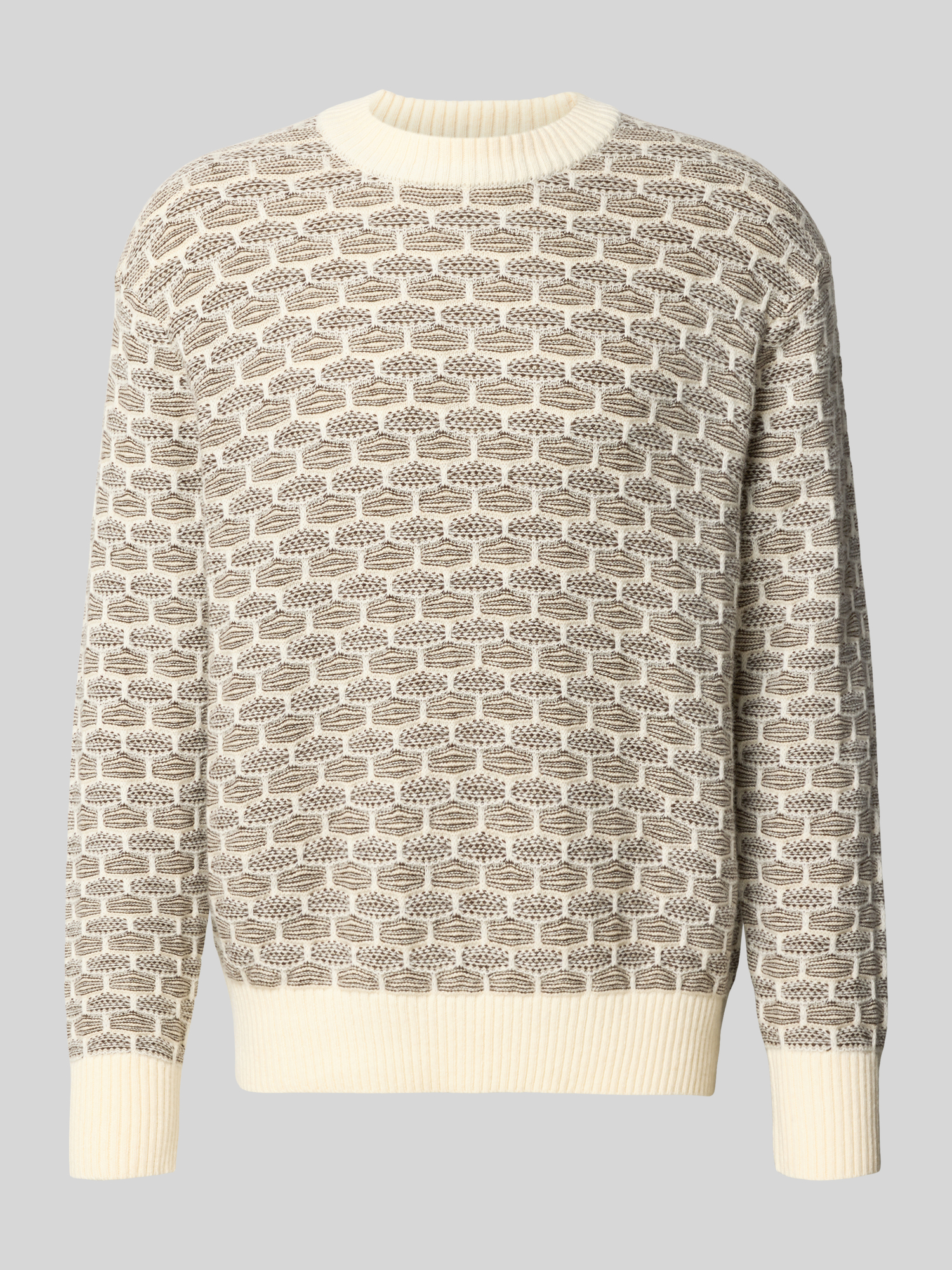 Selected Homme Herren Pullover Wolle Mix L Offwhite