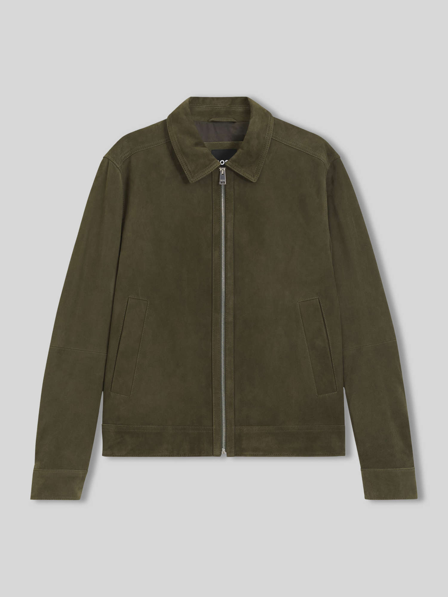 Boss Herren Oliv Lederjacke Malbano, Gr. 52 - Bild 5