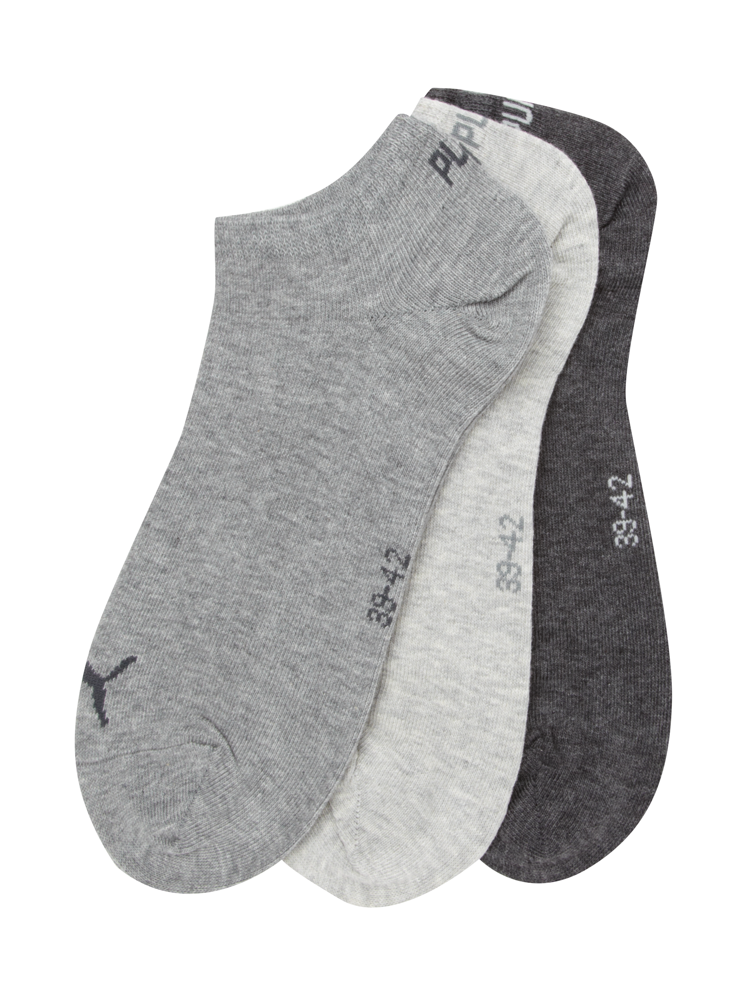 Puma Herren Grau Unisex Socken Sneaker Plain 3P, Größe 43-46 In - Bild 4