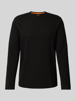 Boss Orange Shirt met lange mouwen en labelstitching model 'Tempesto'