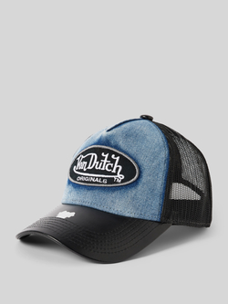 Von Dutch Trucker-pet in denim- en leerlook model 'BOSTON'