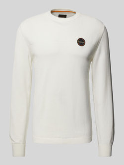 Napapijri Gebreide pullover met labelstitching model 'DERRI'