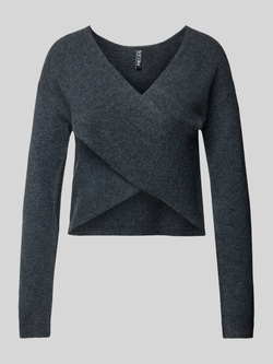Pieces Gebreide cardigan met V-hals model 'NANU'