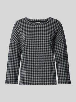 Tom Tailor Regular fit swetshirt met 3 4-mouwen en knoopdetail