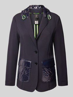 Marc Cain Sportieve Jersey Blazer met Materiaalmix Blue Dames