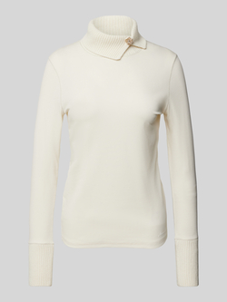 Marc Cain Rolhals Gebreide Top met Wol Detail Beige Dames