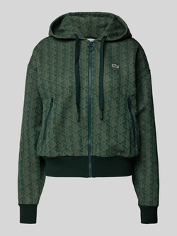 Lacoste Sport Sweatjack met capuchon model 'Jacquard'