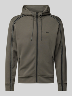 Hugo Boss Grijze Rits Hoodie Stijlvolle Casual Kleding Gray Heren