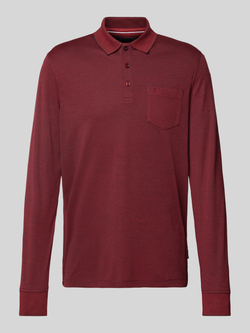 Bugatti Poloshirt met lange mouwen met fijne structuuruitstraling