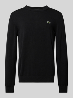 Lacoste Gebreide pullover met logopatch