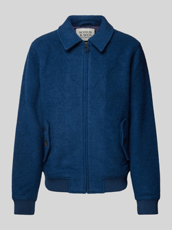 Scotch and Soda Bomberjack Wool Blend Royal Blauw