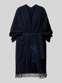 MaxMara Leisure Poncho van wolmix met labelstitching model 'MARTORA'