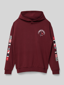 Tommy Hilfiger Teens Hoodie met labelstitching model 'FLAGS EMBROIDERED'
