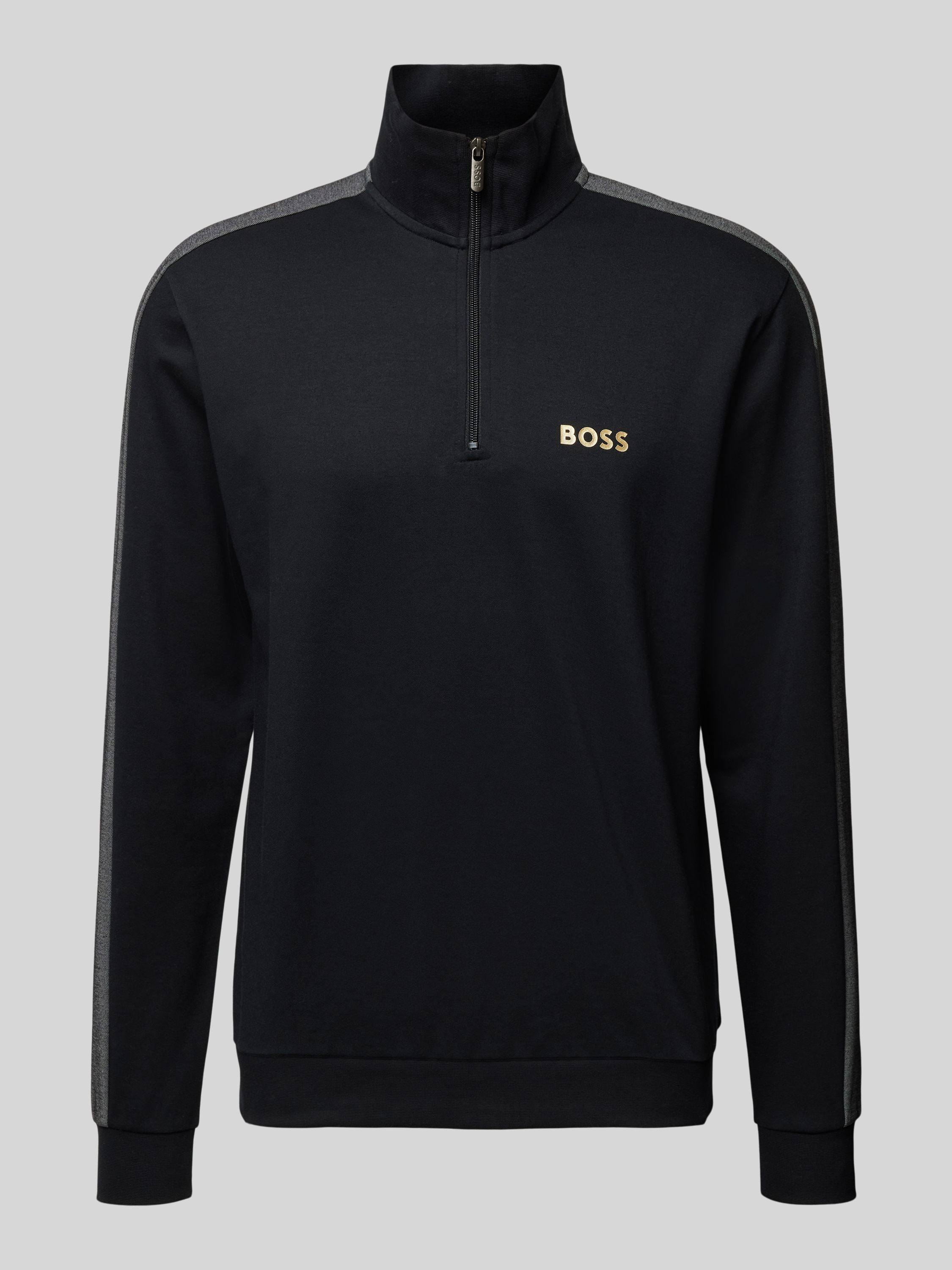 Boss 1 2 Zip Track Top Black- Heren Black