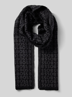 Boss Sjaal van viscose met labeldetail model 'Tadic'