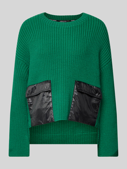 Marc Cain Wollen pullover met vaste mouwomslagen