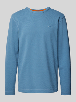 Boss Orange Shirt met lange mouwen en labelstitching model 'Tempesto'